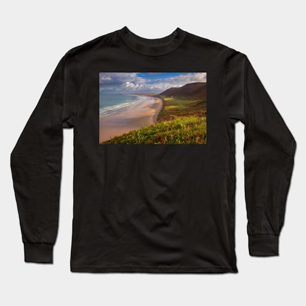 Rhossili Bay Long Sleeve T-Shirt by dasantillo